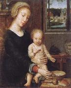Gerard David Maria with child USA oil painting artist